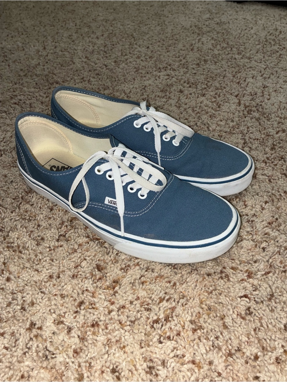 Vans Men’s Blue Canvas Authentic Low-Top Sneakers